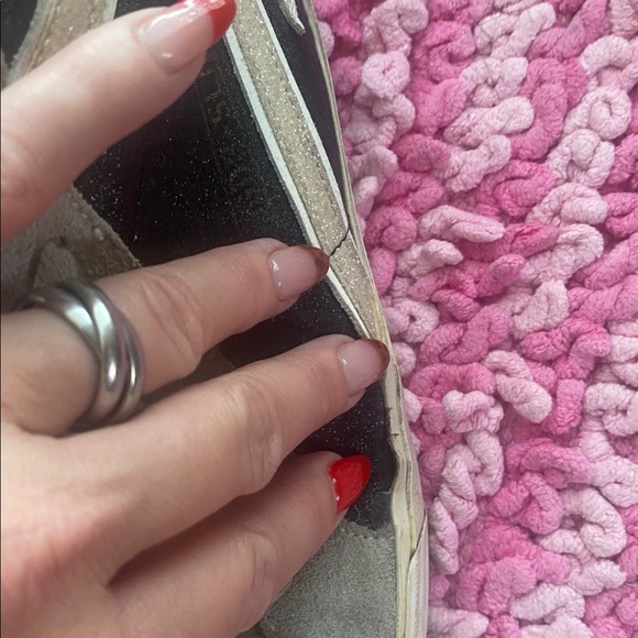 Golden Goose High-Top Sneakers in Black and Beige - Picture 7 of 7